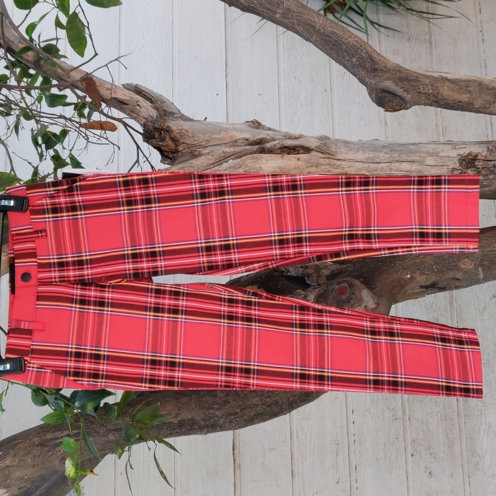 Jaywalker girls Jean size 8 color red tartan